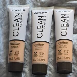 Cover Girl Clean Invisible Foundation 115 Golden Natural
New Lot Of 3